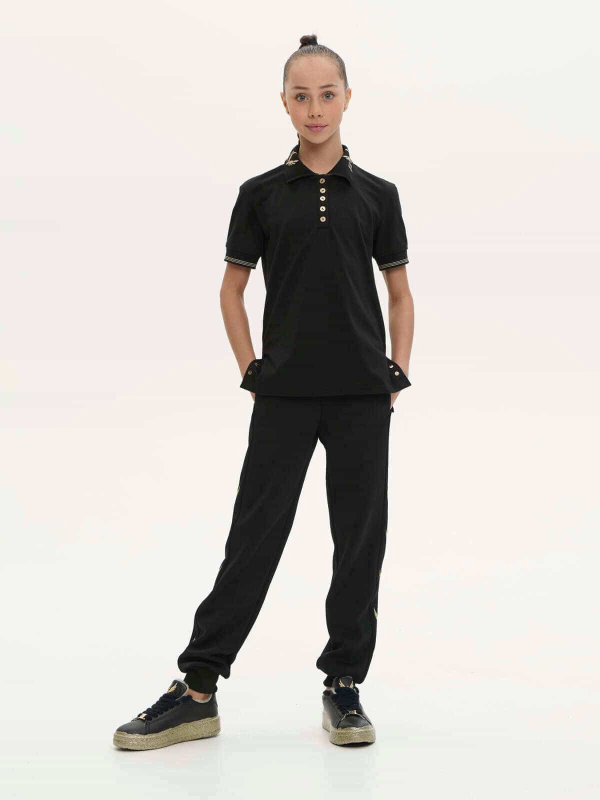 Two-piece set with polo shirt SKU 0388, Women's T-shirts, photo 1