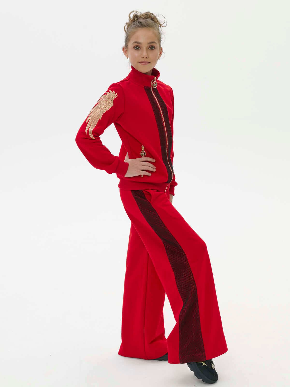 TRACKSUIT Red with black mesh SKU 0484-1, photo 3