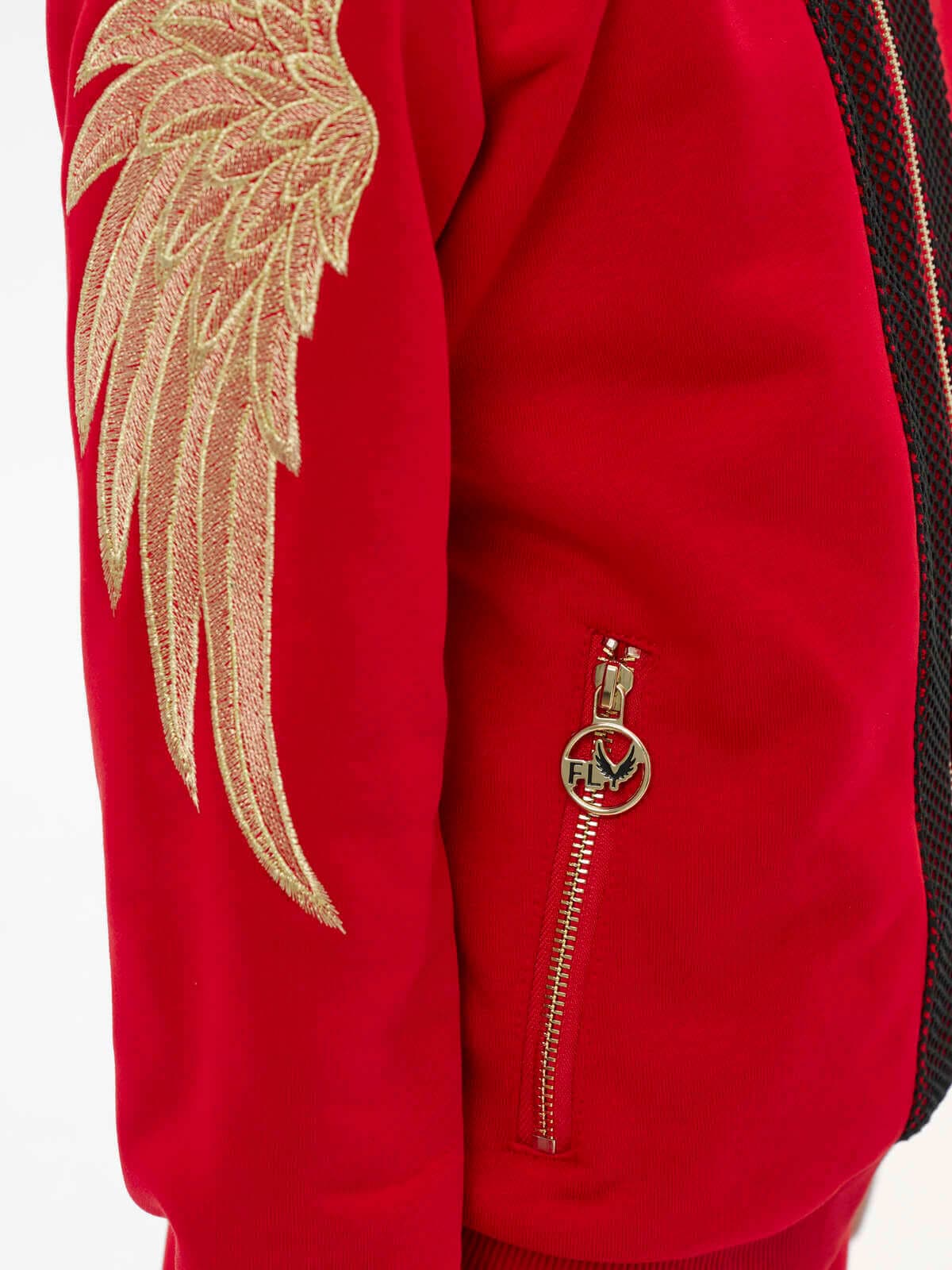 TRACKSUIT Red with black mesh SKU 0484-1, photo 5