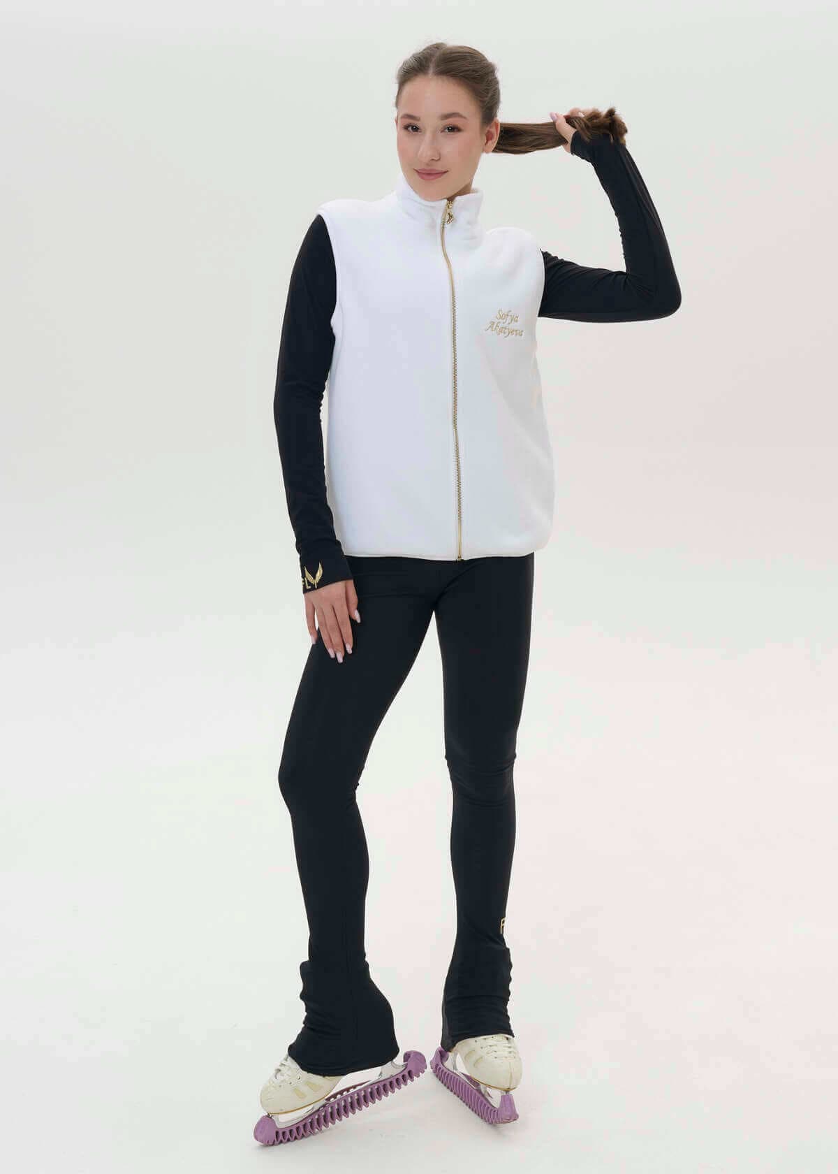 White fleece vest SKU 0406, photo 4